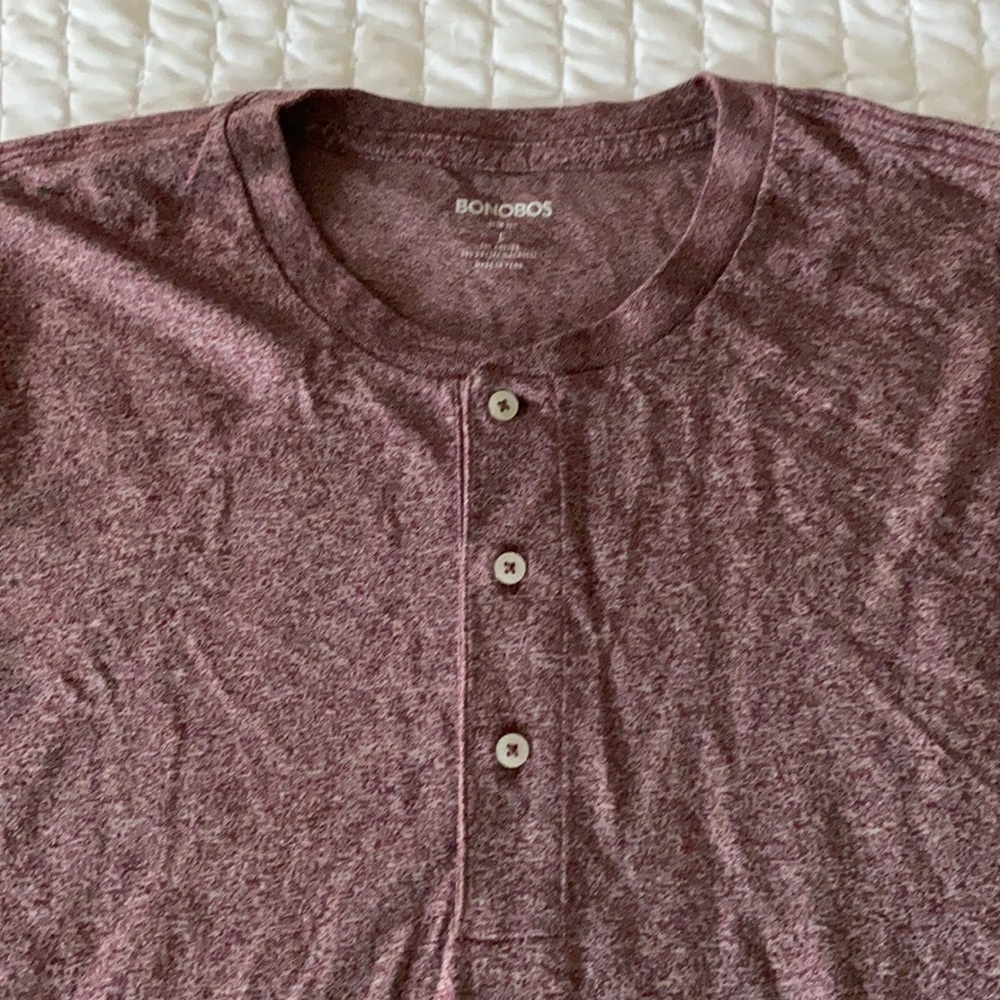 Bonobos men’s long sleeve Henley tee, Sz L
